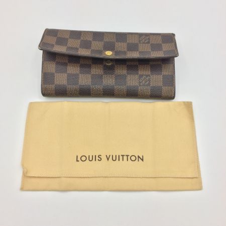  LOUIS VUITTON ルイヴィトン ダミエ ポルト フォイユ サラ N61734 N61734 中古品 ダメージあり