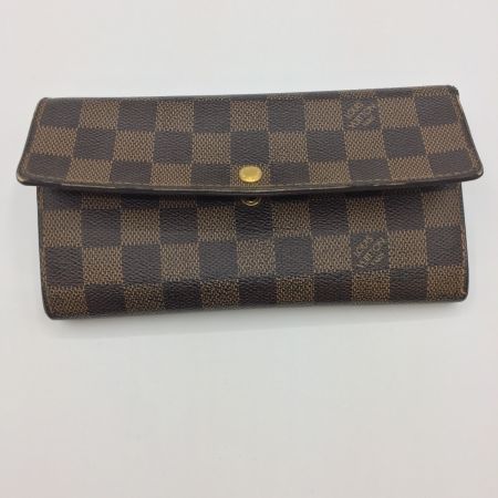  LOUIS VUITTON ルイヴィトン ダミエ ポルト フォイユ サラ N61734 N61734 中古品 ダメージあり