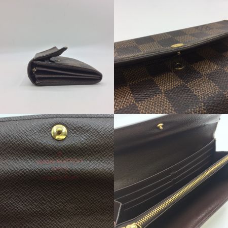  LOUIS VUITTON ルイヴィトン ダミエ ポルト フォイユ サラ N61734 N61734 中古品 ダメージあり