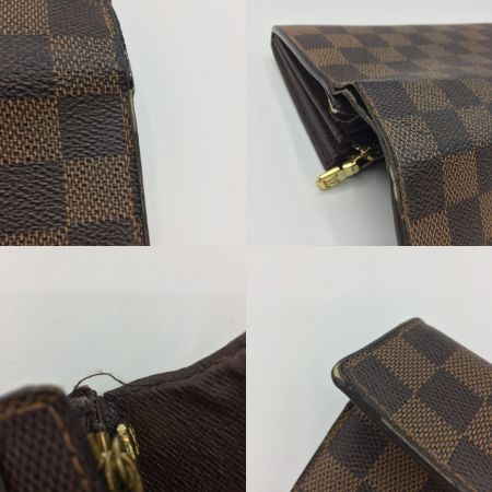  LOUIS VUITTON ルイヴィトン ダミエ ポルト フォイユ サラ N61734 N61734 中古品 ダメージあり