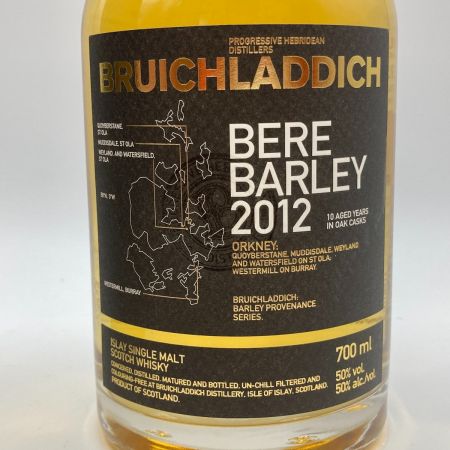  BRUICHLADDICH ブルックラディ BERE BARLEY ベア・バーレイ 700ml 50% 2012 未開栓