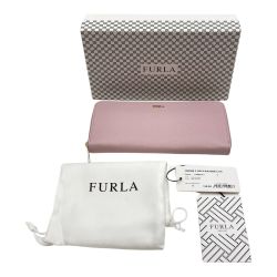 ◎◎ FURLA フルラ 長財布 財布 ラウンドファスナー 箱付 1006868 ピンク Aランク
