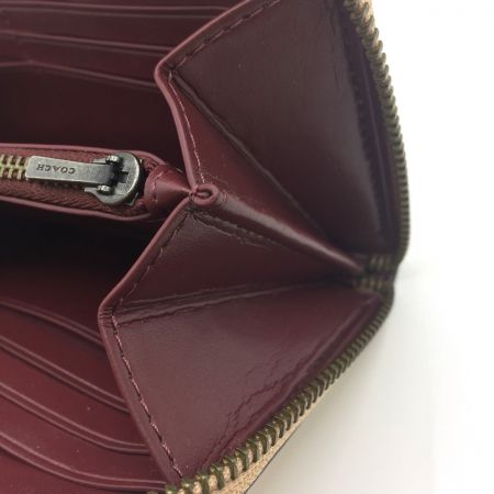  COACH コーチ シークイン　アップリケ　アコーディオン　ジップアラウンドウォレット　ラウンドファスナー長財布　ビーチウッド 31814 クリーム