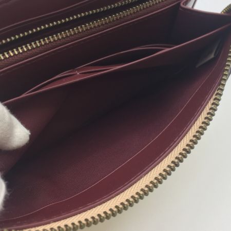  COACH コーチ シークイン　アップリケ　アコーディオン　ジップアラウンドウォレット　ラウンドファスナー長財布　ビーチウッド 31814 クリーム