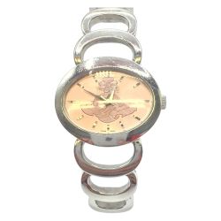 ◎◎ Vivienne Westwood ヴィヴィアン・ウエストウッド 腕時計 オーブモチーフ サーモンピンク シルバー VW-9066 中古品 Bランク