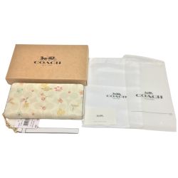 ◎◎ COACH コーチ  長財布(ラウンドファスナー) C8695 IMCAH ミスティカル フローラル プリント ホワイト 白/マルチ/ゴールド CHALK MULTI C8695 ホワイト Sランク