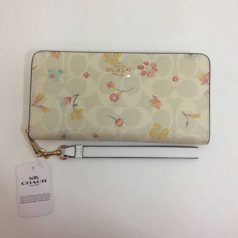 中古】 COACH コーチ 長財布(ラウンドファスナー) C8695 IMCAH ミス