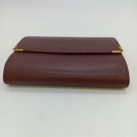  Cartier カルティエ マストライン 3つ折り財布 レディース ワインレッド