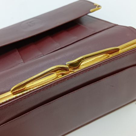  Cartier カルティエ マストライン 3つ折り財布 レディース ワインレッド
