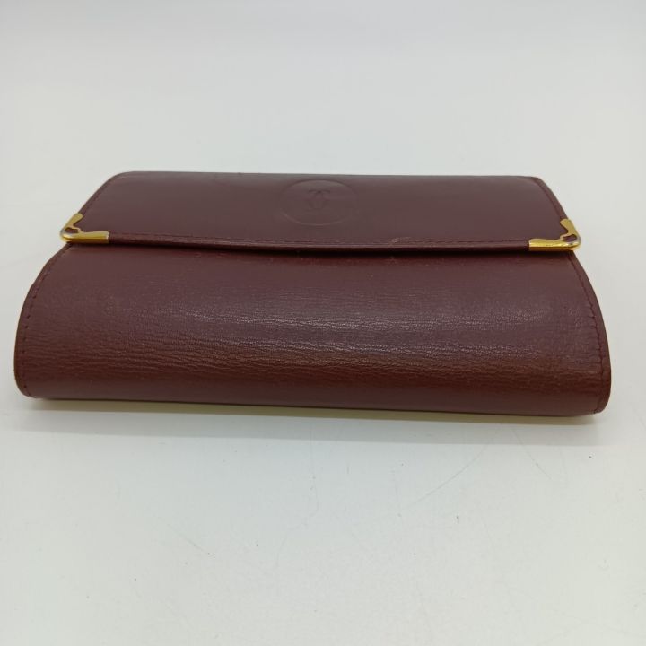 カルティエ CARTIER 三つ折り財布 ワインレッド Cartier（カルティエ） 財布 マストライン 三つ折り 3つ折り ミニ財布