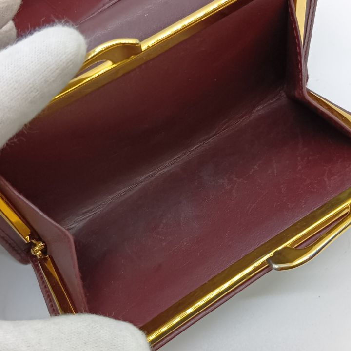 Cartier カルティエ マストライン 3つ折り財布 レディース ワイン