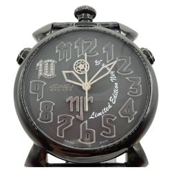 ◎◎ GAGA MILANO ガガミラノ マヌアーレ シン46 ネイマールコラボ クォーツ 腕時計 5099 Cランク