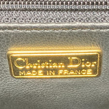  Christian Dior クリスチャンディオール ショルダーバッグ オーバル CD ゴールド金具 ネイビー