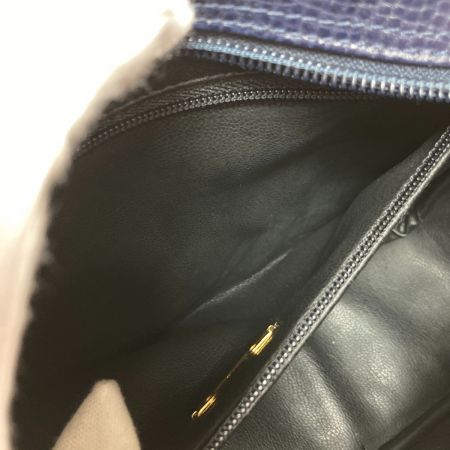  Christian Dior クリスチャンディオール ショルダーバッグ オーバル CD ゴールド金具 ネイビー