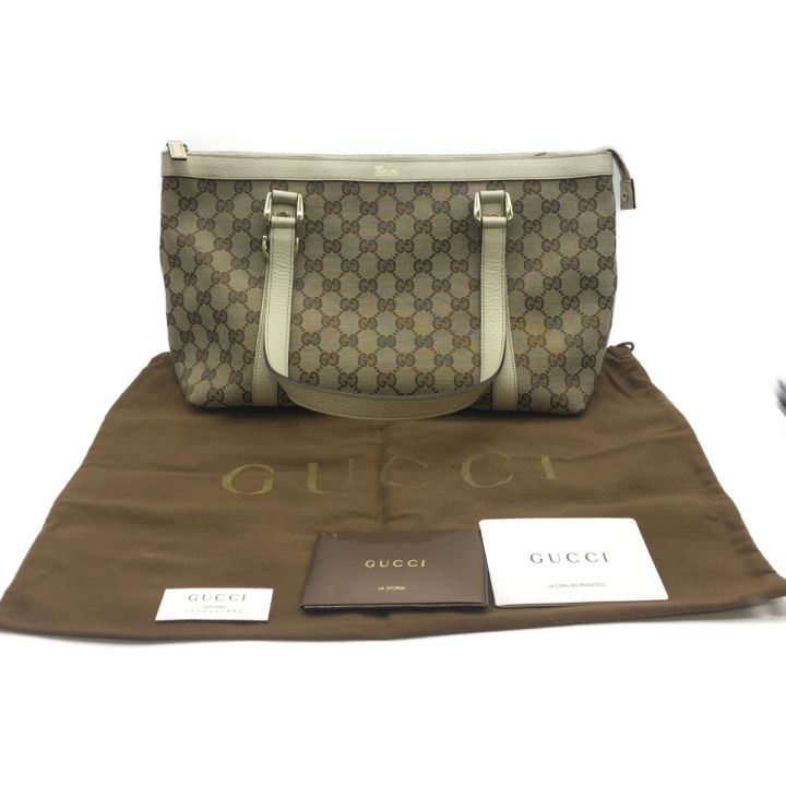 GUCCI グッチ アビーライン 141470 GGキャンバス レザー 141470 ベージュ 中古品 汚れあり｜中古｜なんでもリサイクルビッグバン