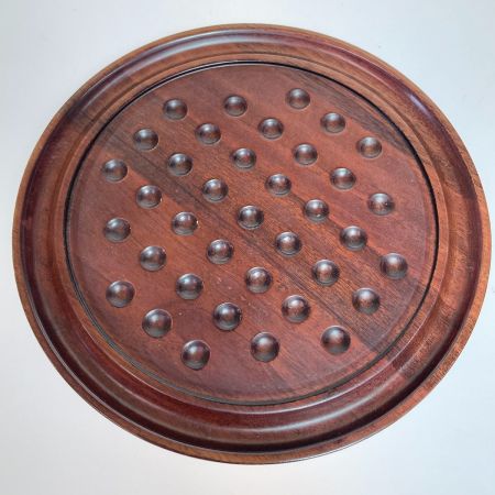  AUTHENTIC MODELS ソリティア ボードゲーム  石球38個 木製ボード1個