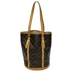 ◎◎ LOUIS VUITTON ルイヴィトン モノグラム バケットGM トートバッグ M42236 ブラウン ポーチ欠品 Cランク