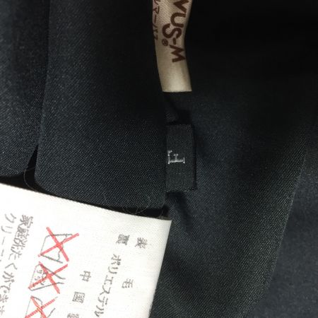  Mawus-M  毛皮ロングコート   FREEサイズ ※袖のリボンスレ有  ネーム入り ブラック 中古品