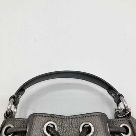  COACH コーチ 2WAYショルダーバッグ ハンドバッグ 巾着式 バケツ型 CE589 メタリックガンメタル