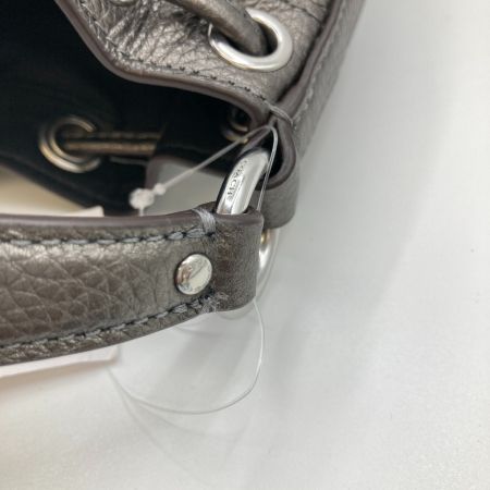  COACH コーチ 2WAYショルダーバッグ ハンドバッグ 巾着式 バケツ型 CE589 メタリックガンメタル