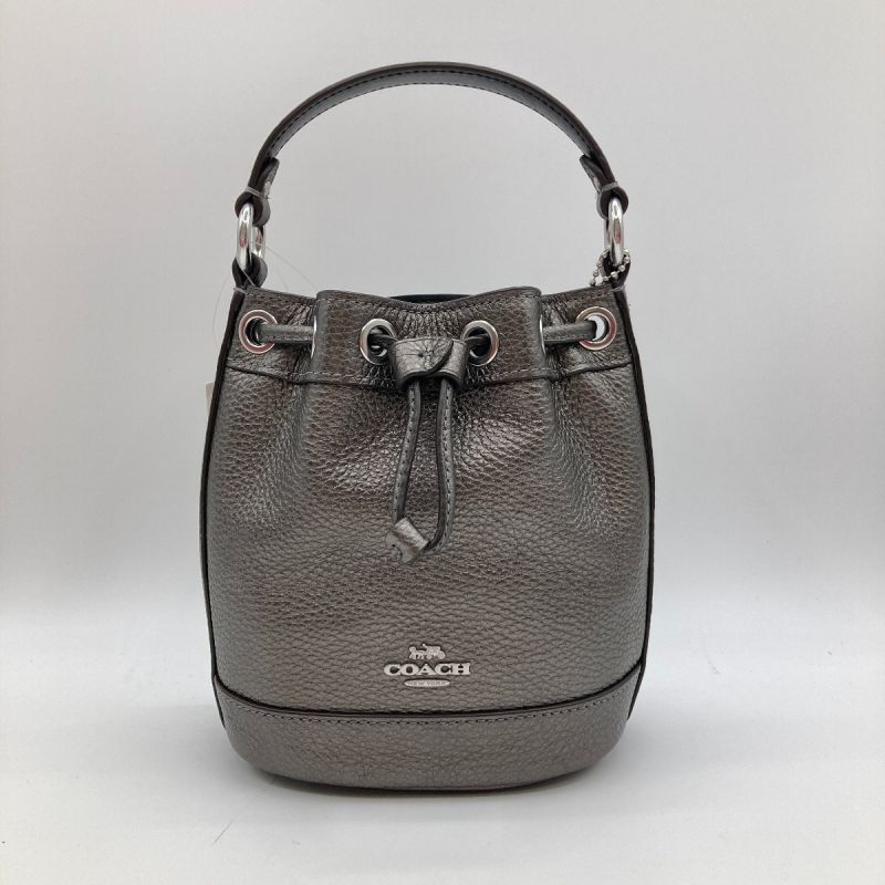 中古】 COACH コーチ 2WAYショルダーバッグ ハンドバッグ 巾着式 ...