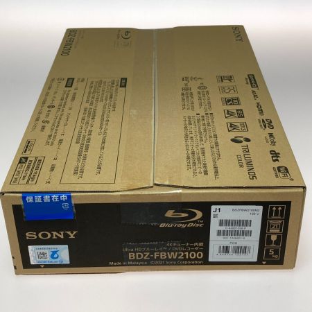 SONY ソニー ブルーレイディスクレコーダー 2TBHDD BDZ-FBW2100 4Kチューナー内蔵