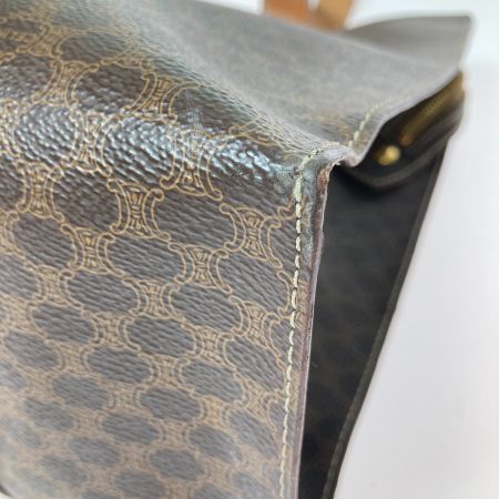  CELINE セリーヌ マカダム柄 モノグラム トートバッグ M95 ブラウン
