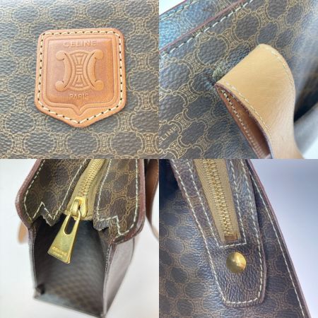  CELINE セリーヌ マカダム柄 モノグラム トートバッグ M95 ブラウン