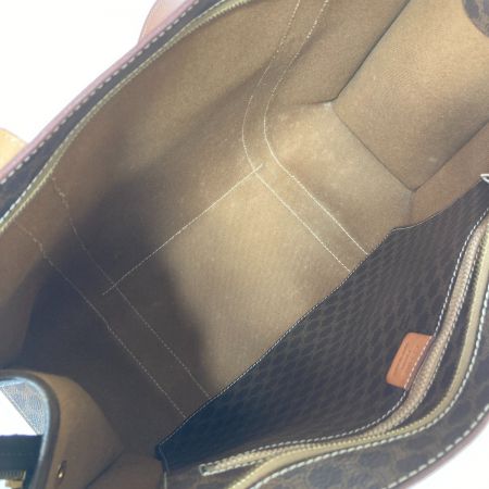  CELINE セリーヌ マカダム柄 モノグラム トートバッグ M95 ブラウン
