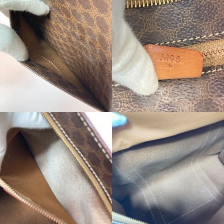  CELINE セリーヌ マカダム柄 モノグラム トートバッグ M95 ブラウン