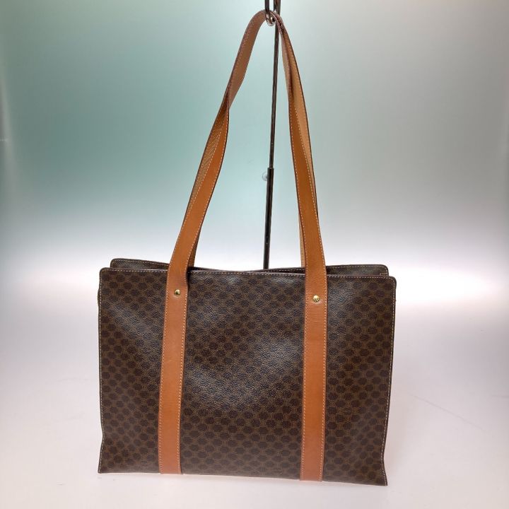 CELINE セリーヌ マカダム柄 モノグラム トートバッグ M95 ブラウン｜中古｜なんでもリサイクルビッグバン