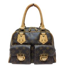◎◎ LOUIS VUITTON ルイヴィトン モノグラム マンハッタンPM ハンドバッグ M40026 ブラウン Bランク