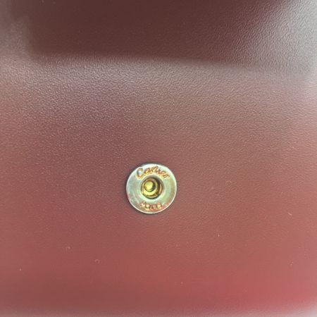  Cartier カルティエ  マストライン 小銭入れ レザー コインケース ボルドー×ゴールド  箱  L3000464 ボルドー 中古品 箱付