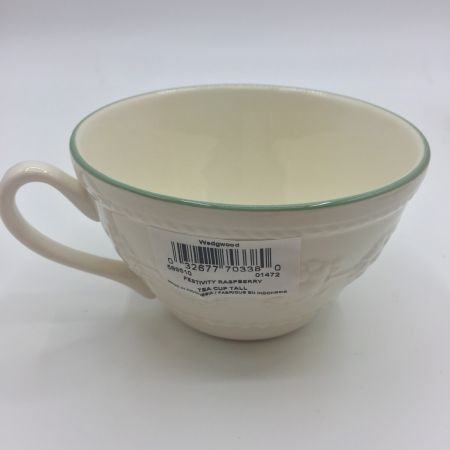  Wedgwood ウェッジウッド 〈ウェッジウッド クイーンズウェア コレクション〉フェスティビティ ラズベリー ティーカップ＆ソーサー ペア 箱付き