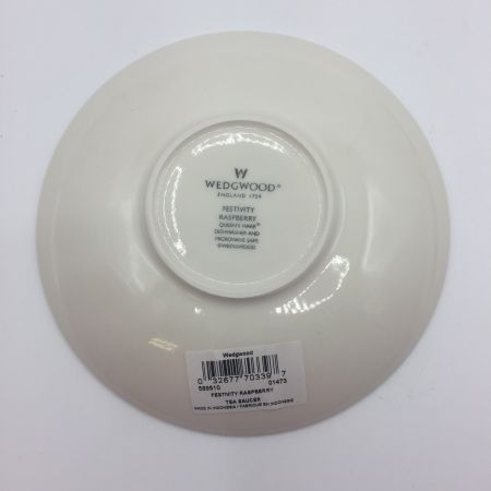  Wedgwood ウェッジウッド 〈ウェッジウッド クイーンズウェア コレクション〉フェスティビティ ラズベリー ティーカップ＆ソーサー ペア 箱付き