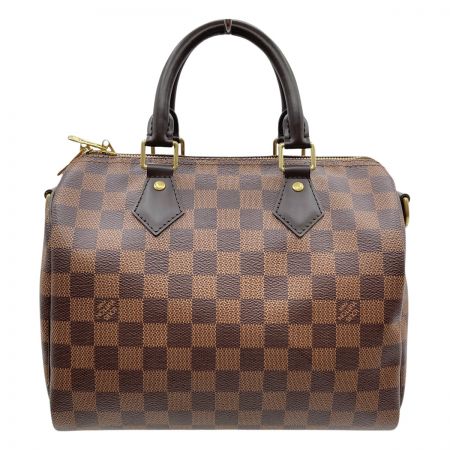  LOUIS VUITTON ルイヴィトン ダミエ エベヌ スピーディ・バンドリエール25 ハンドバッグ ストラップ付  N41368 ブラウン