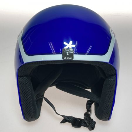 SWANS スワンズ スノーレーシングヘルメット Lサイズ 58-59cm HSR-90FIS-RS ブルー x ホワイト Sランク
