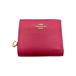 ◎◎ COACH コーチ スナップ ウォレット 2つ折り財布 財布 C2862 ピンク Bランク