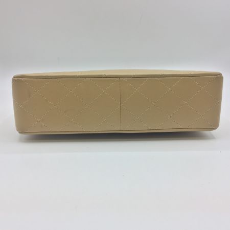  CHANEL シャネル ショルダーバッグ シングルフラップマトラッセ ラムスキン ベージュ チェーンショルダーゴールド金具  90181824 ベージュ