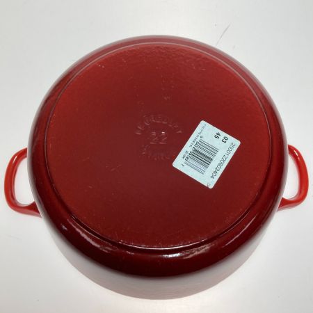  LE CREUSET ルクルーゼ ココットロンド 22cm 3.4L レッド