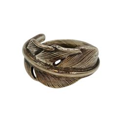 ◎◎ LARRY SMITH KAZEKIRI FEATHER PINKIE RING フェザーリング 9号 箱付 Cランク