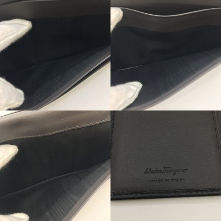  Salvatore Ferragamo サルヴァトーレフェラガモ 長札入れ 財布　メンズ　レザー　箱付 669412 ブラック