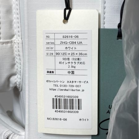  ZERO HALLIBURTON?UNITED ARROWS ZERO HALLIBURTON ZHG-CB4 ホワイト キャディバッグ 9型 6分割 2.9kg