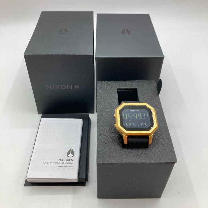 NIXON ニクソン サイレン SS クォーツ レディース 腕時計 A1211-513-00 ブラック x ゴールド｜中古｜なんでもリサイクルビッグバン