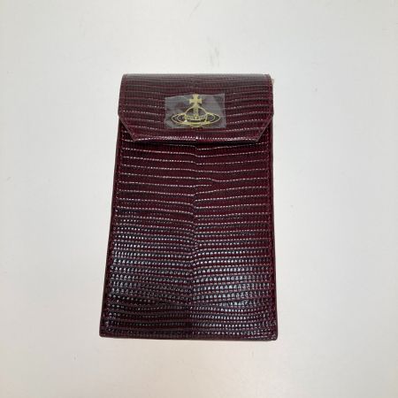  Vivienne Westwood ヴィヴィアン・ウエストウッド ショルダーバッグ スマホショルダー バッグ レディース LIZARD PHONE BAG 箱付 バーガンディ