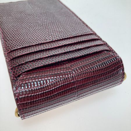  Vivienne Westwood ヴィヴィアン・ウエストウッド ショルダーバッグ スマホショルダー バッグ レディース LIZARD PHONE BAG 箱付 バーガンディ