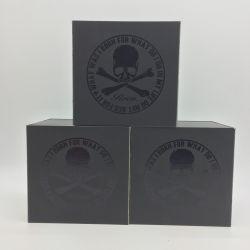 ◎◎ roen ロエン ブラック/ドクロ/スカル/グラス/ロックグラス  未使用品　３個セット Sランク