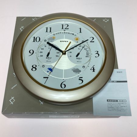  EMPEX エンペックス メロディ気象台EX 掛け時計 BW-5208 シャンパンゴールド