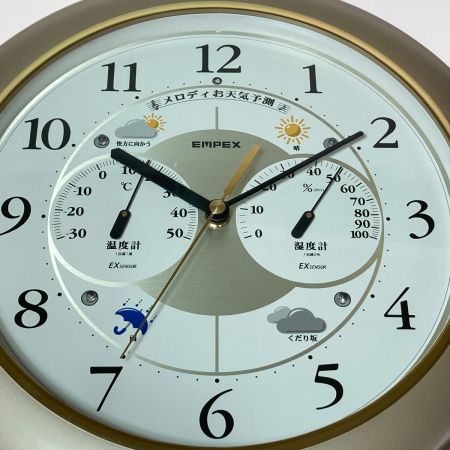  EMPEX エンペックス メロディ気象台EX 掛け時計 BW-5208 シャンパンゴールド