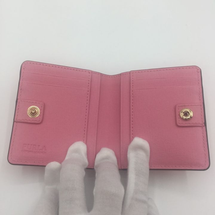 FURLA フルラ 2つ折り財布 ミニウォレット ピンク｜中古｜なんでもリサイクルビッグバン